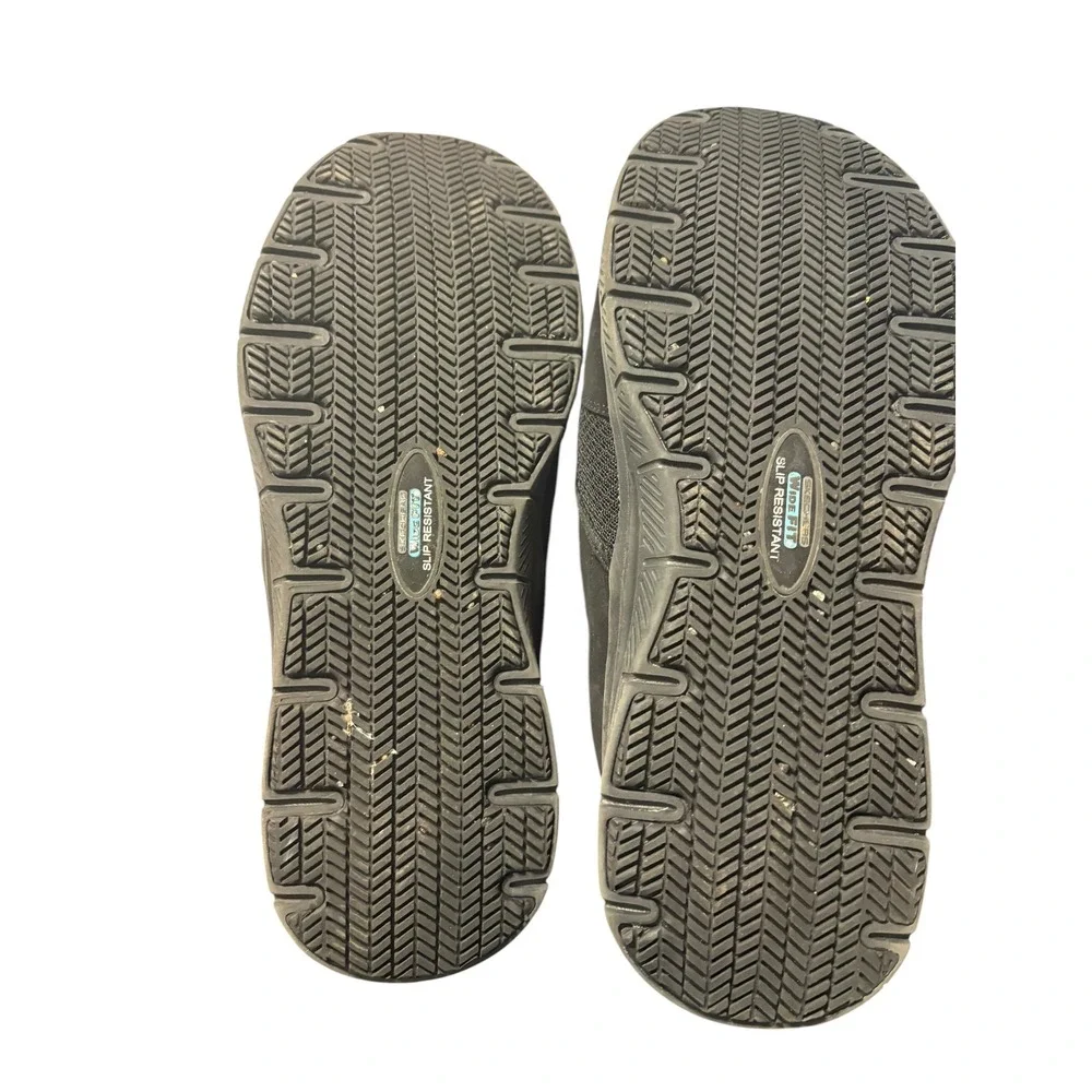 Skechers Work Relaxed Fit Mens Slip Resistant Memory Foam Shoes Black Size 10